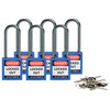 Safety Padlocks - Compact, Blue, KD - Keyed Differently, Aluminium, 50.80 mm, 6 Piece / Box